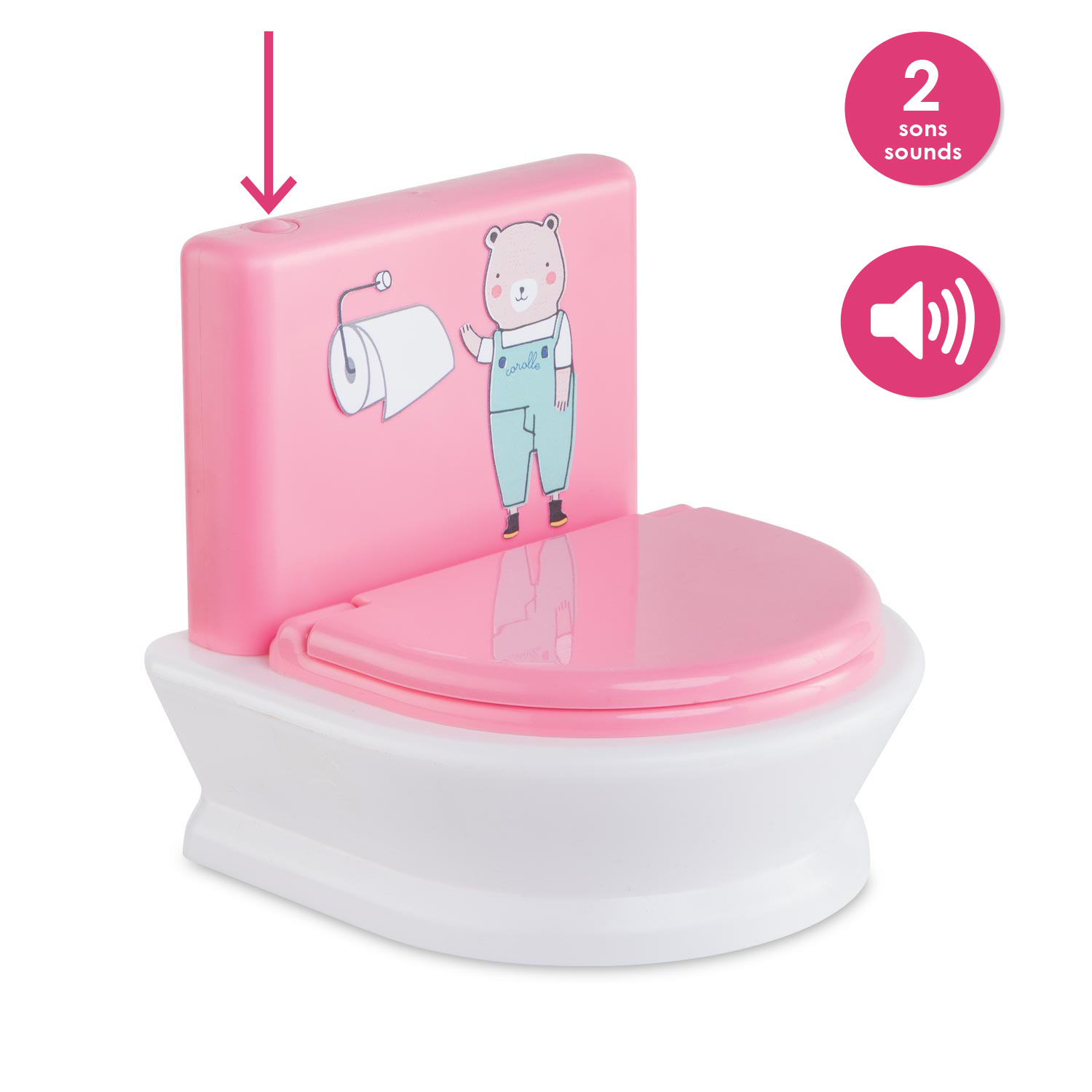 Interactive toilet for 12"/14" baby doll - Corolle ?? (9000140480)